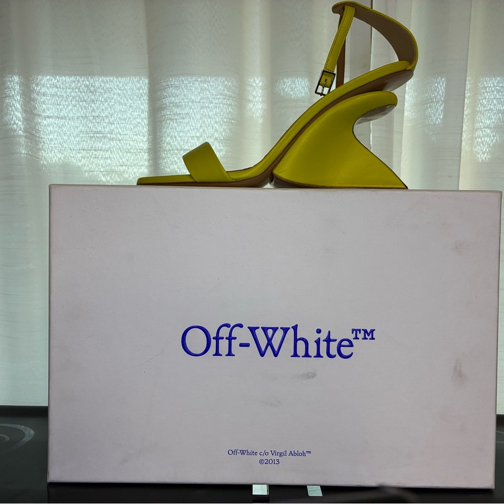 Off-White Yellow Heeled Sandals